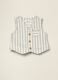 Beige pure cotton striped waistcoat_0