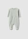 Newborn Long Cotton Blend Playsuit with Multicolour Stripes, Regular Fit_0