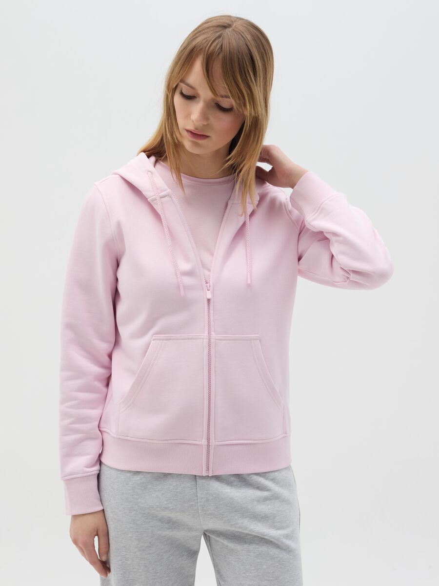 Essential full-zip sweatshirt with hood_0