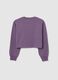 Felpa da ragazza in puro cotone viola regular fit_4