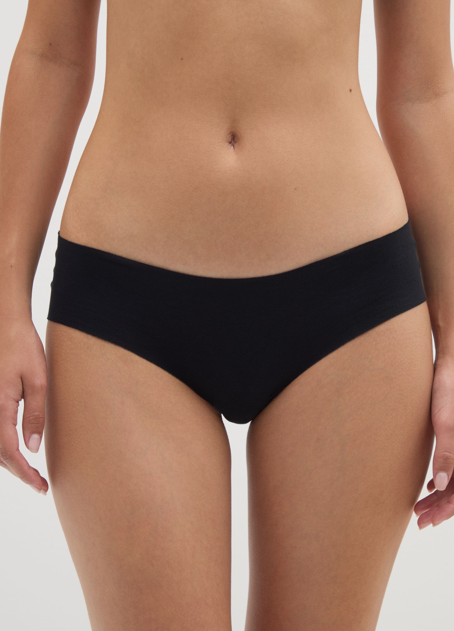 Mutanda in cotone elasticizzato nera