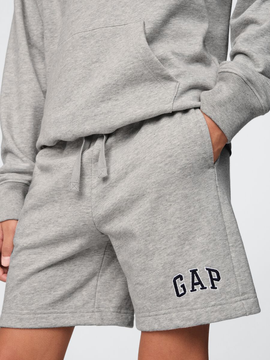 Grey GAP logo shorts for children_4