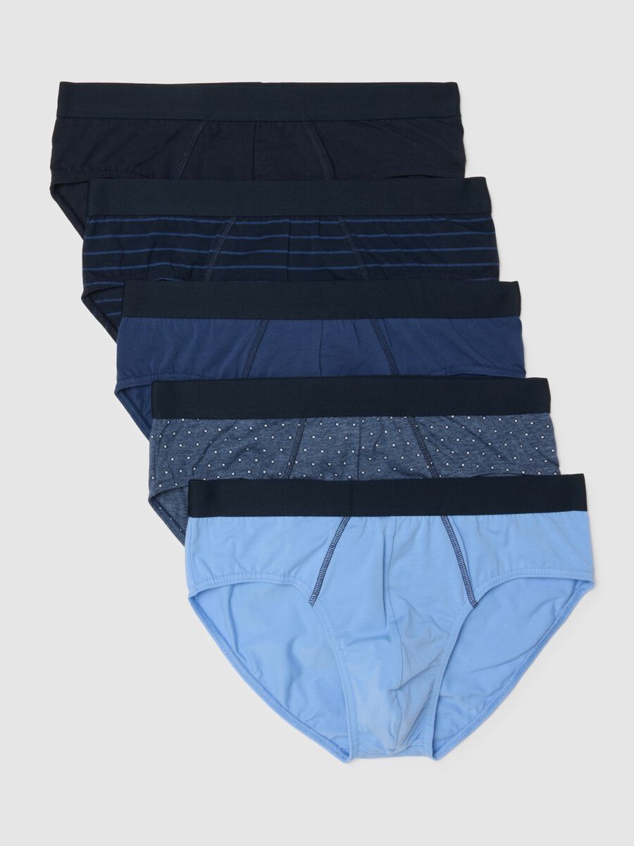 Pack of multicolour regular fit stretch cotton briefs_4