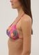 Pink triangle bikini top in stretch fabric_3
