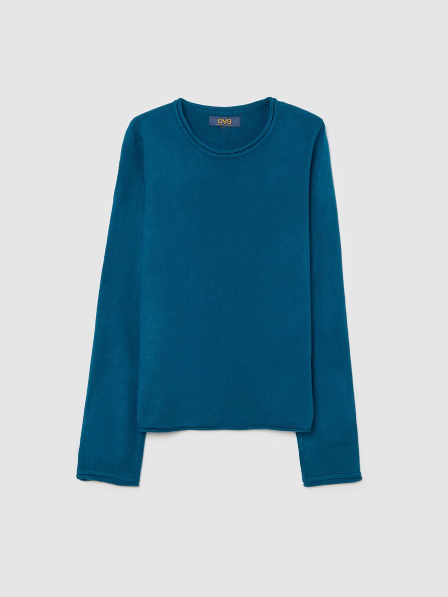 Blue Acrylic Blend Sweater_4