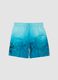 Blue tropical-print swim shorts_1