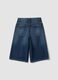 Baggy blue denim shorts in pure cotton_1
