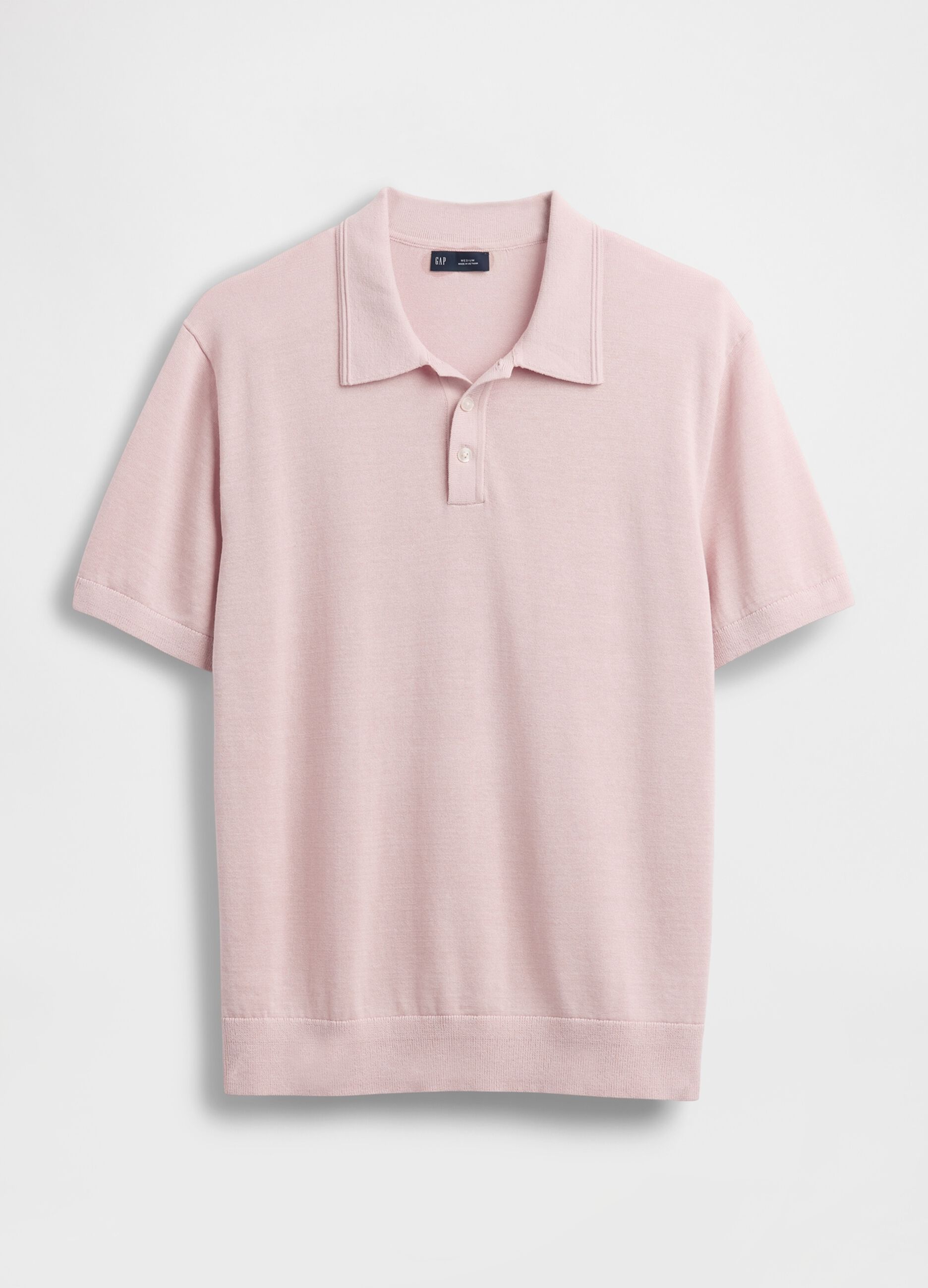Short-sleeved polo shirt in pure cotton
