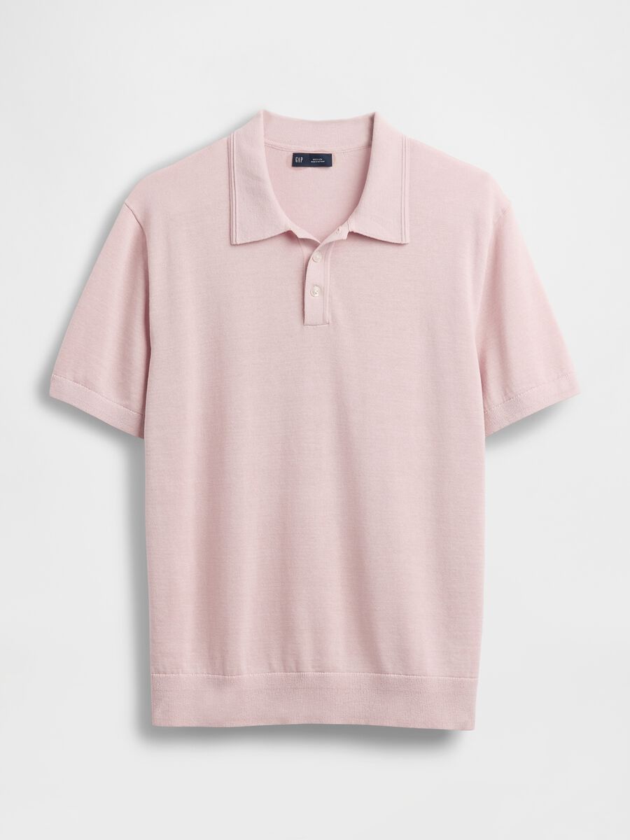 Short-sleeved polo shirt in pure cotton_3