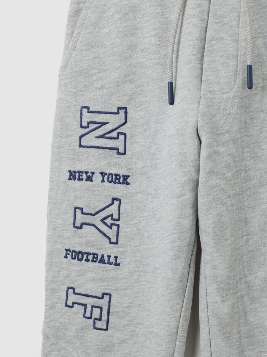 Grey cotton trousers for children_3