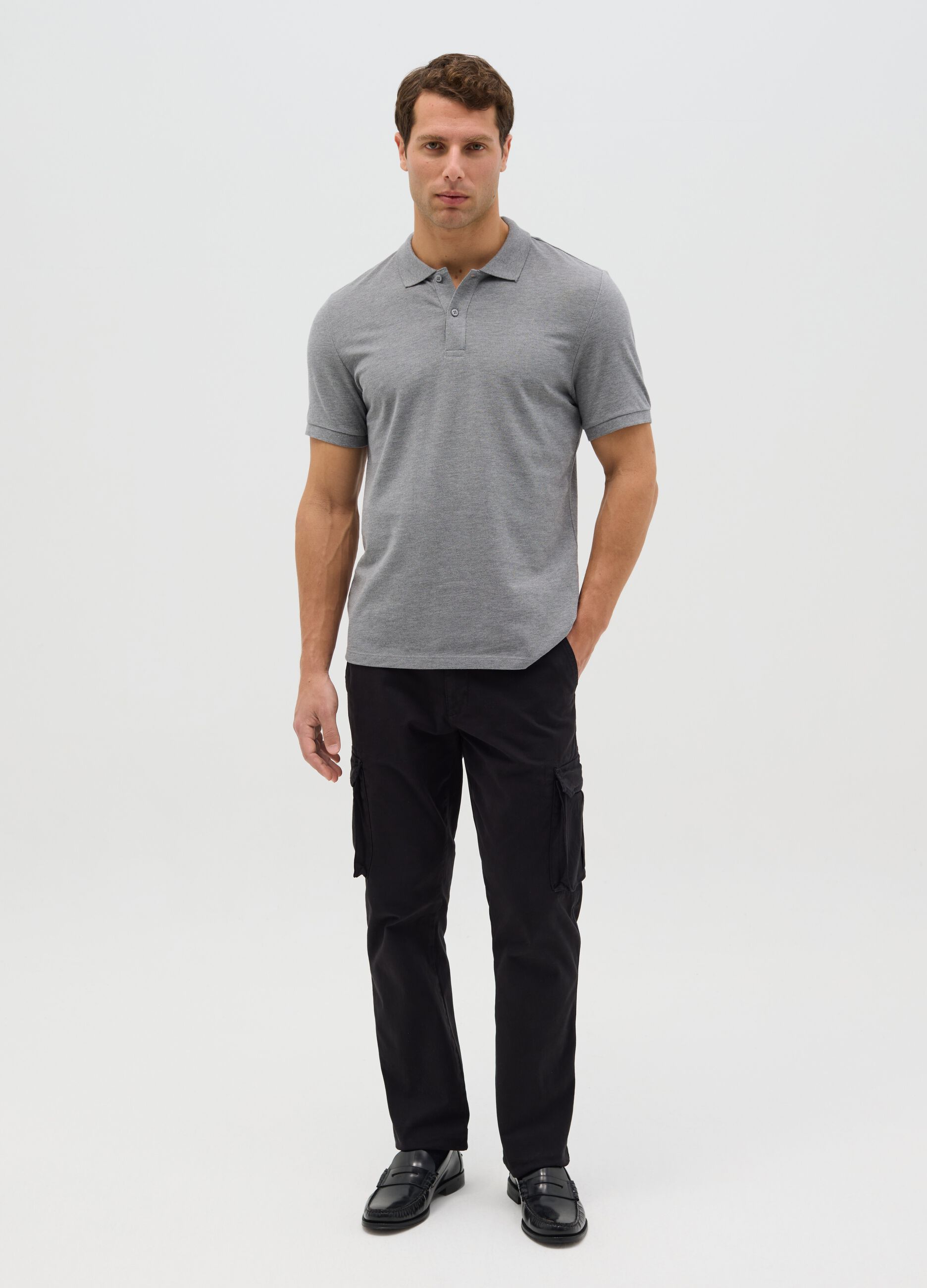 Regular-fit polo shirt in cotton