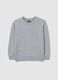 Grey children's sweater in pure cotton with oversized fit_0