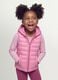 Pink padded ultralight gilet with hood and zip for girls_0