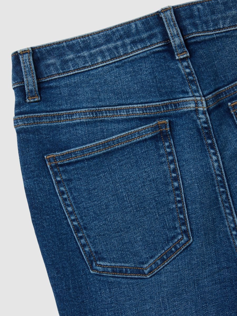 High-waisted blue skinny jeans in stretch cotton_5
