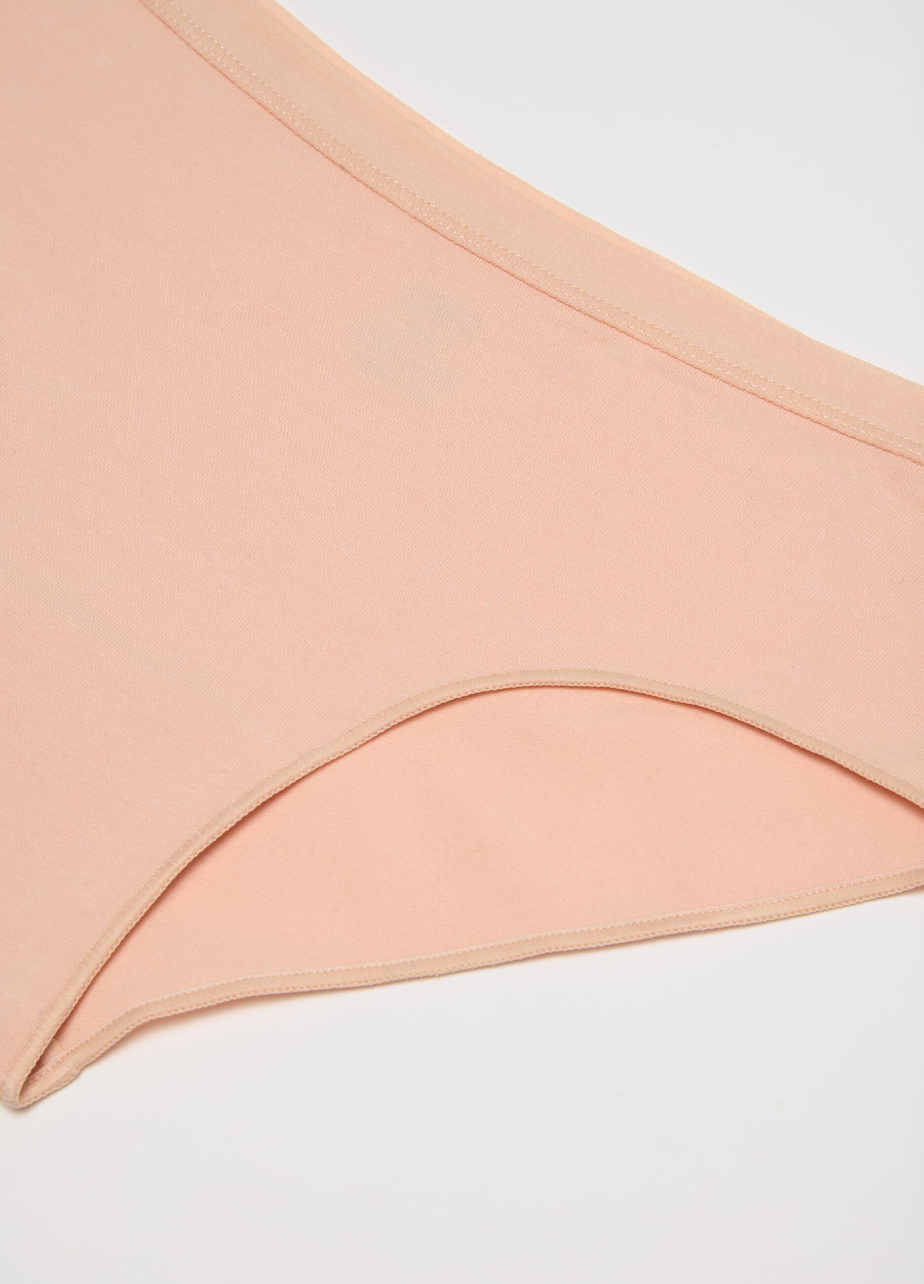 Girls' beige cotton regular fit briefs