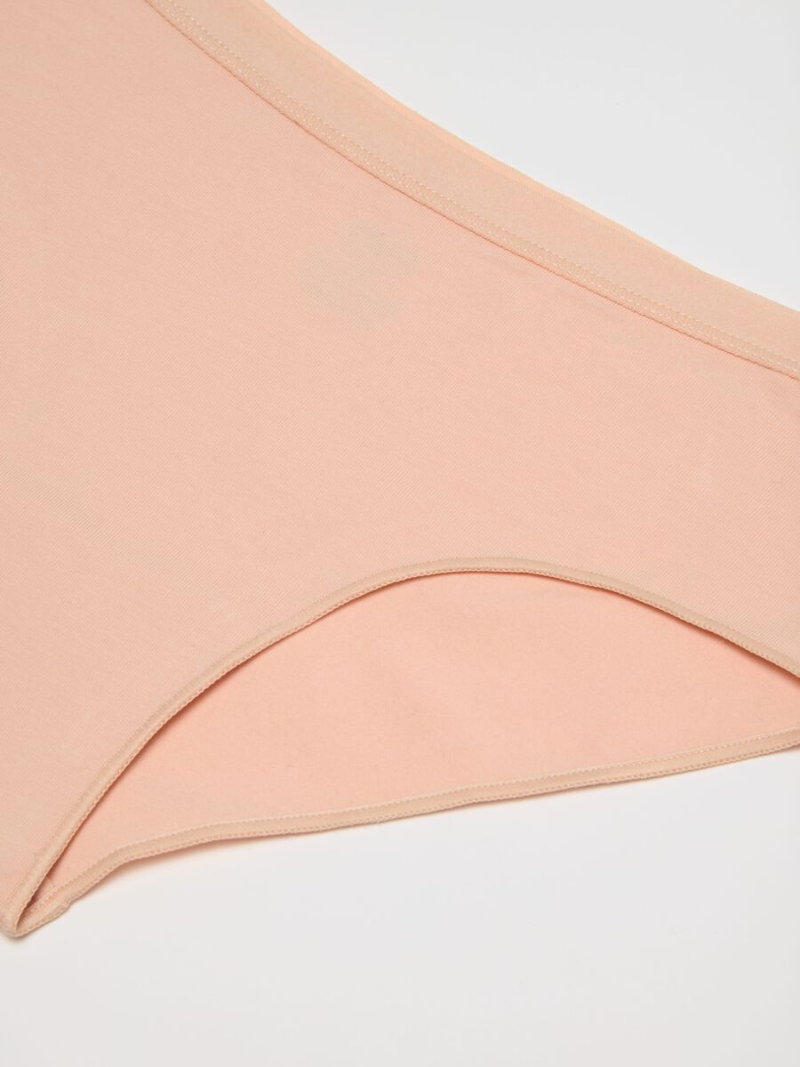Girls' beige cotton regular fit briefs_2