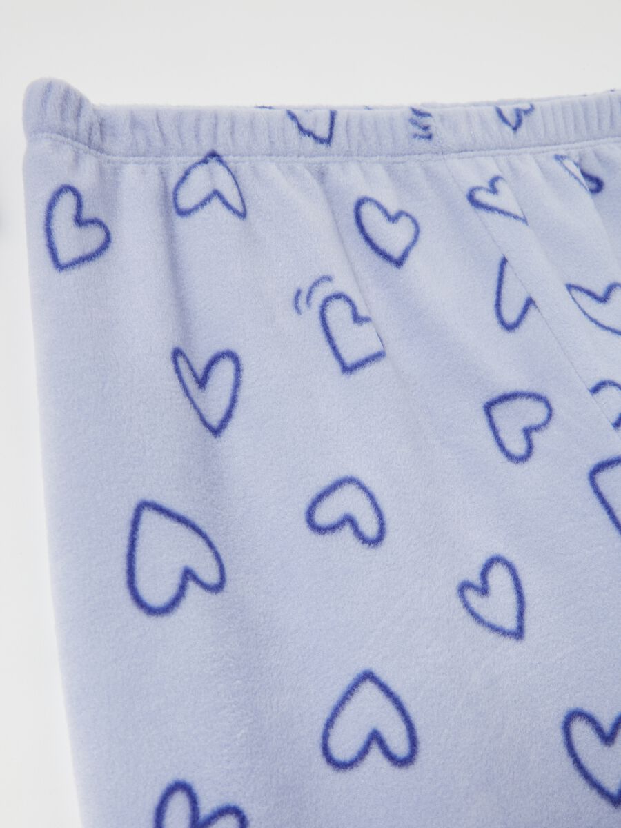 Fleece pyjamas with "Love Forever" print_3