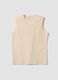 Beige pure cotton vest_4