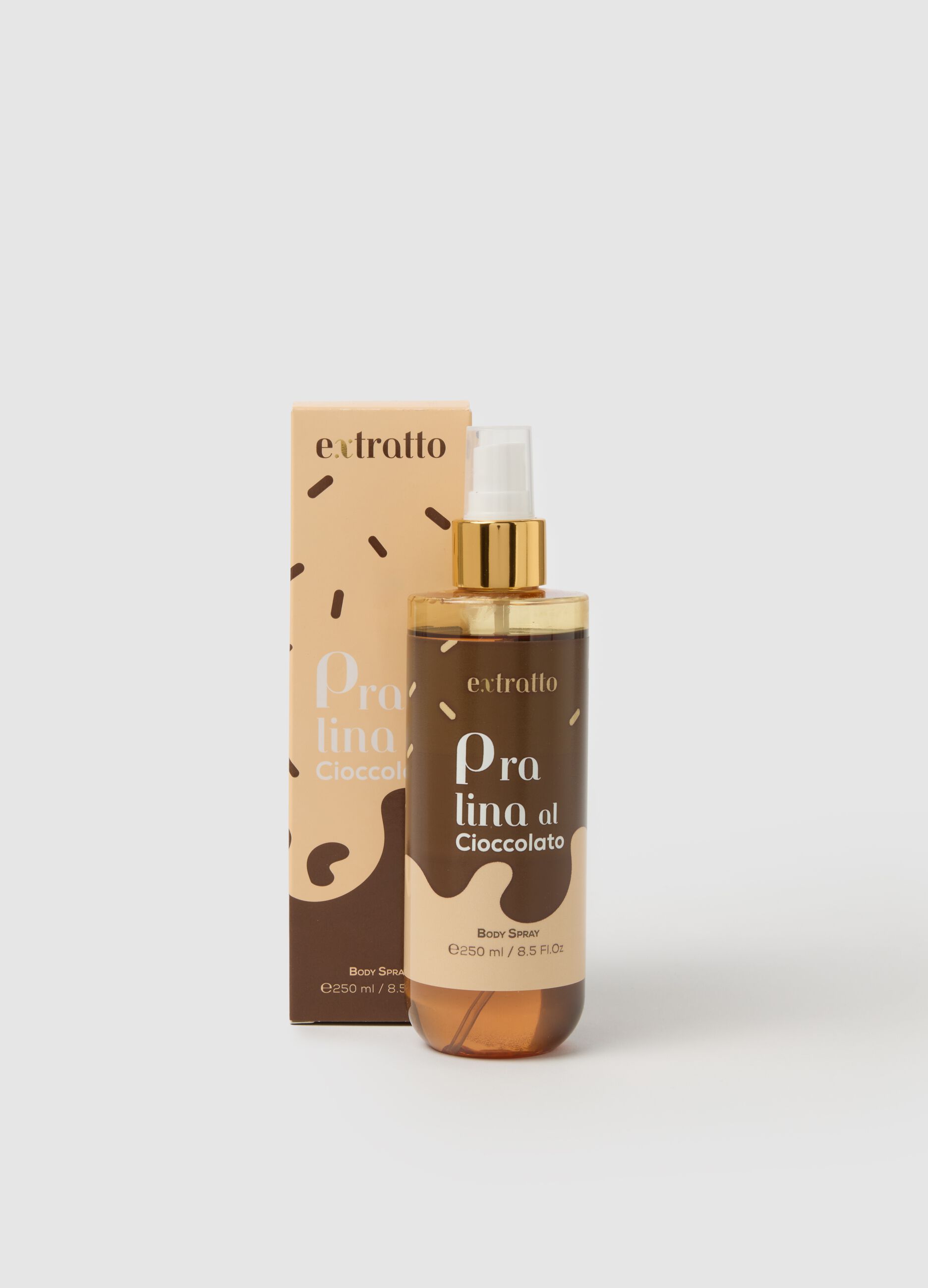 Body Spray with notes of cocoa and nuts, warm and intense, enveloping and creamy.