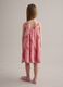 Pink sleeveless dress with wave print_2