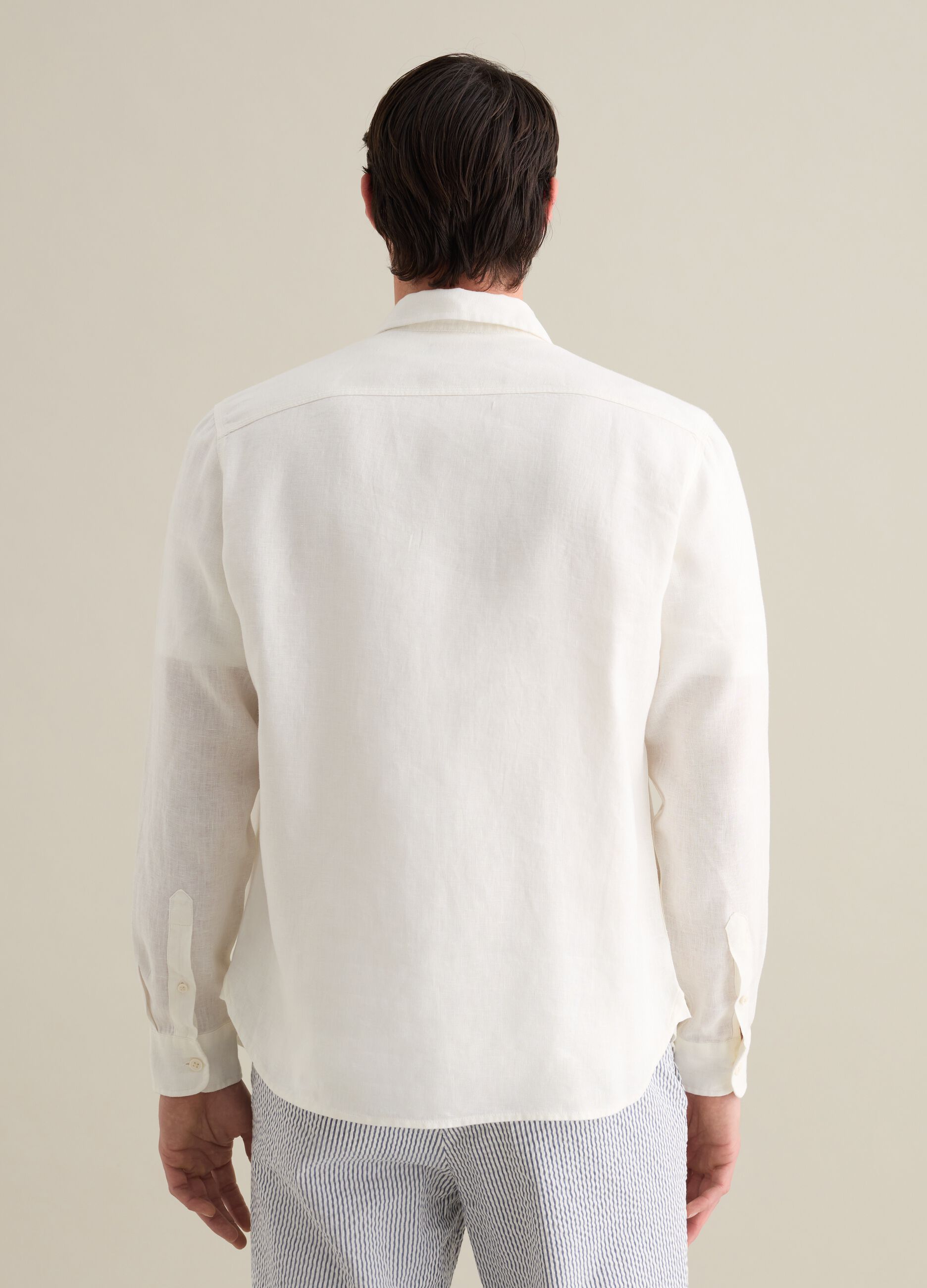 Classic white linen shirt by Piombo