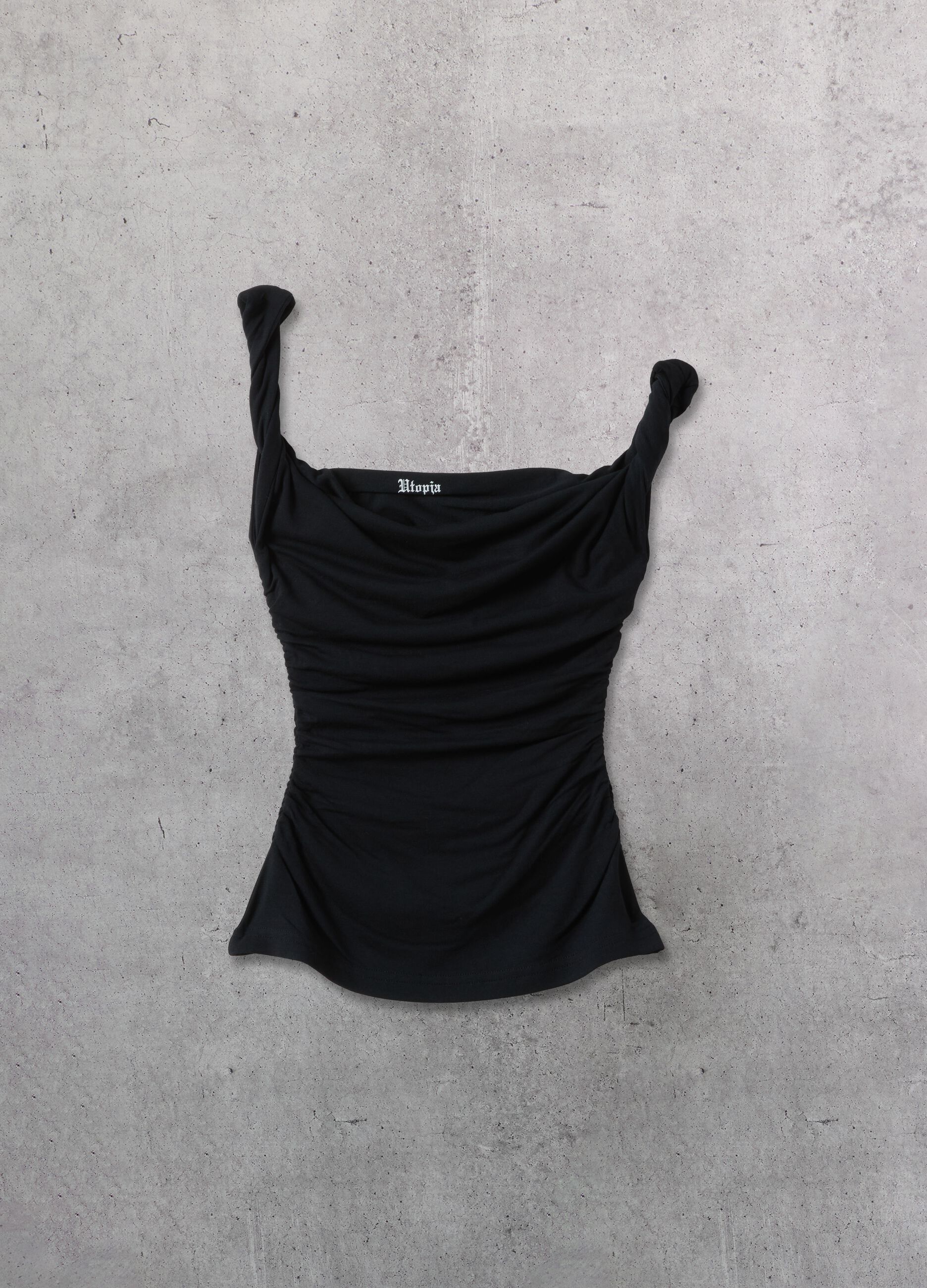 Black Asymmetric Tank Top