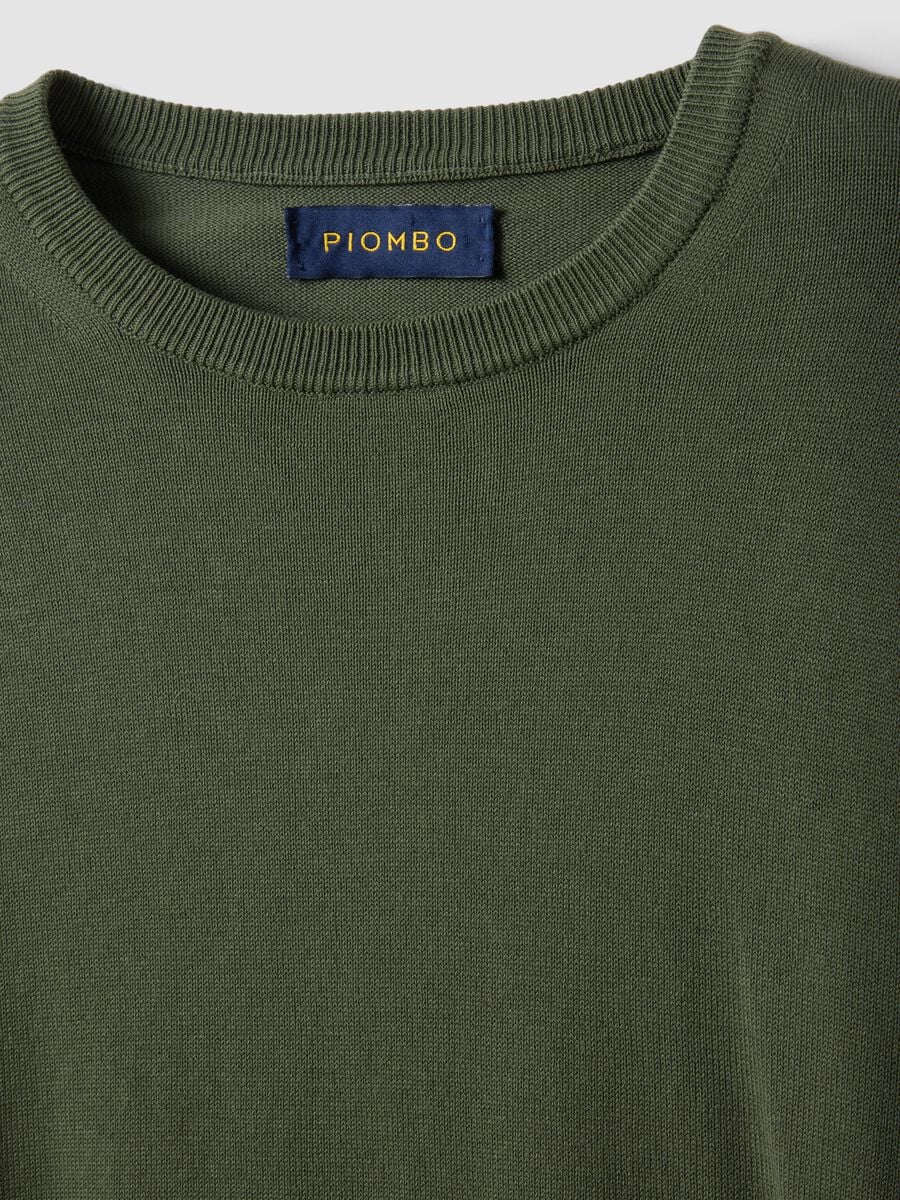 Pullover verde in puro cotone_5