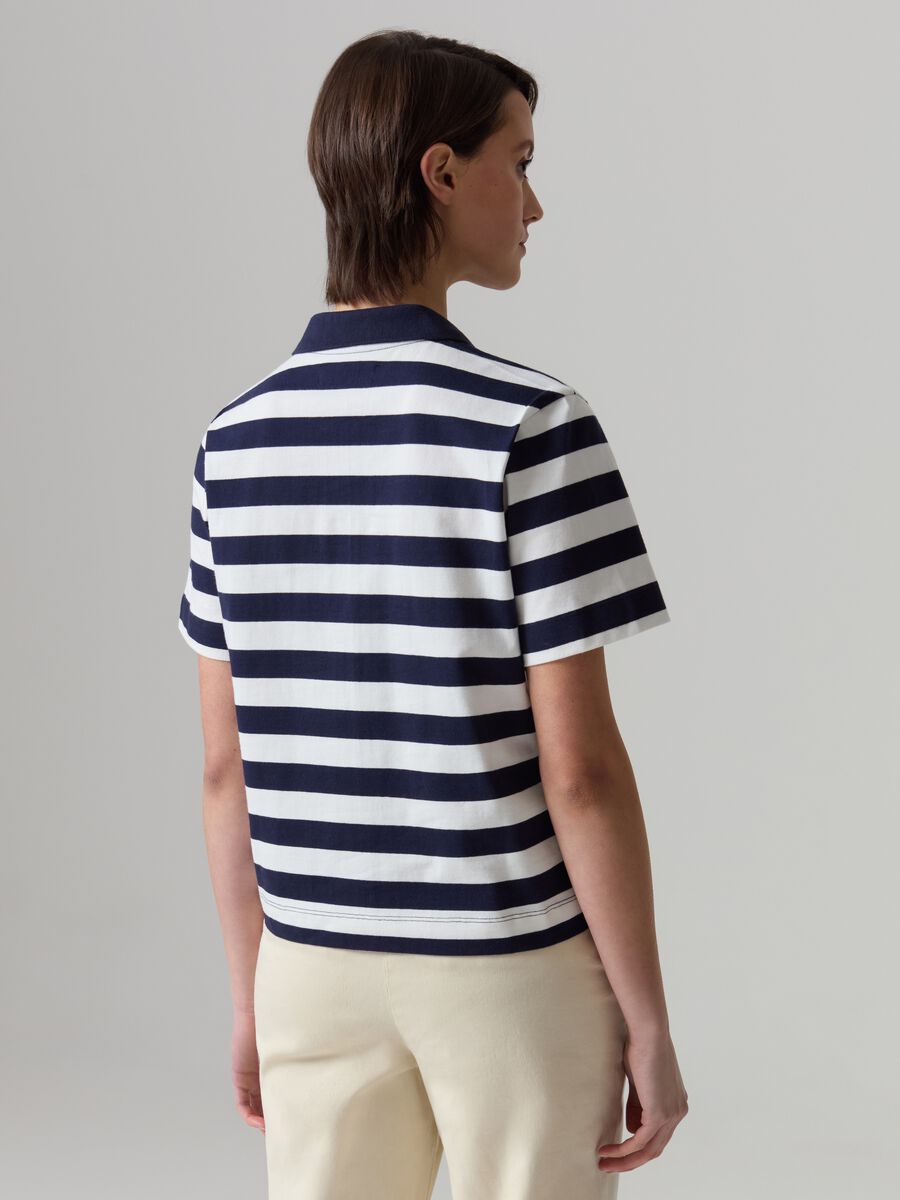 Striped cotton polo shirt_2