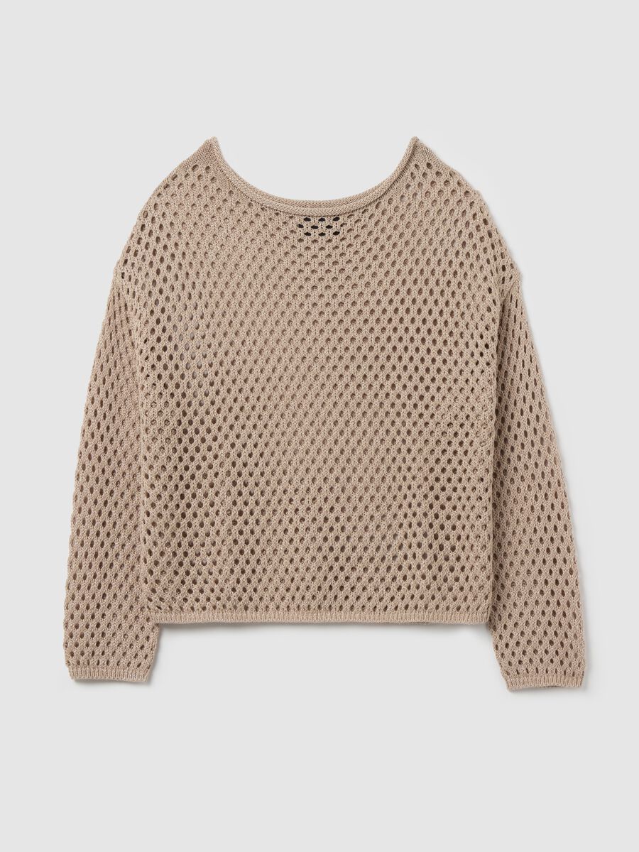 Maglia open stitch in lurex_0