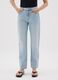 Women's regular fit light blue jeans in pure cotton_1