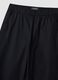 Blue stretch cotton trousers with elasticated waistband_5