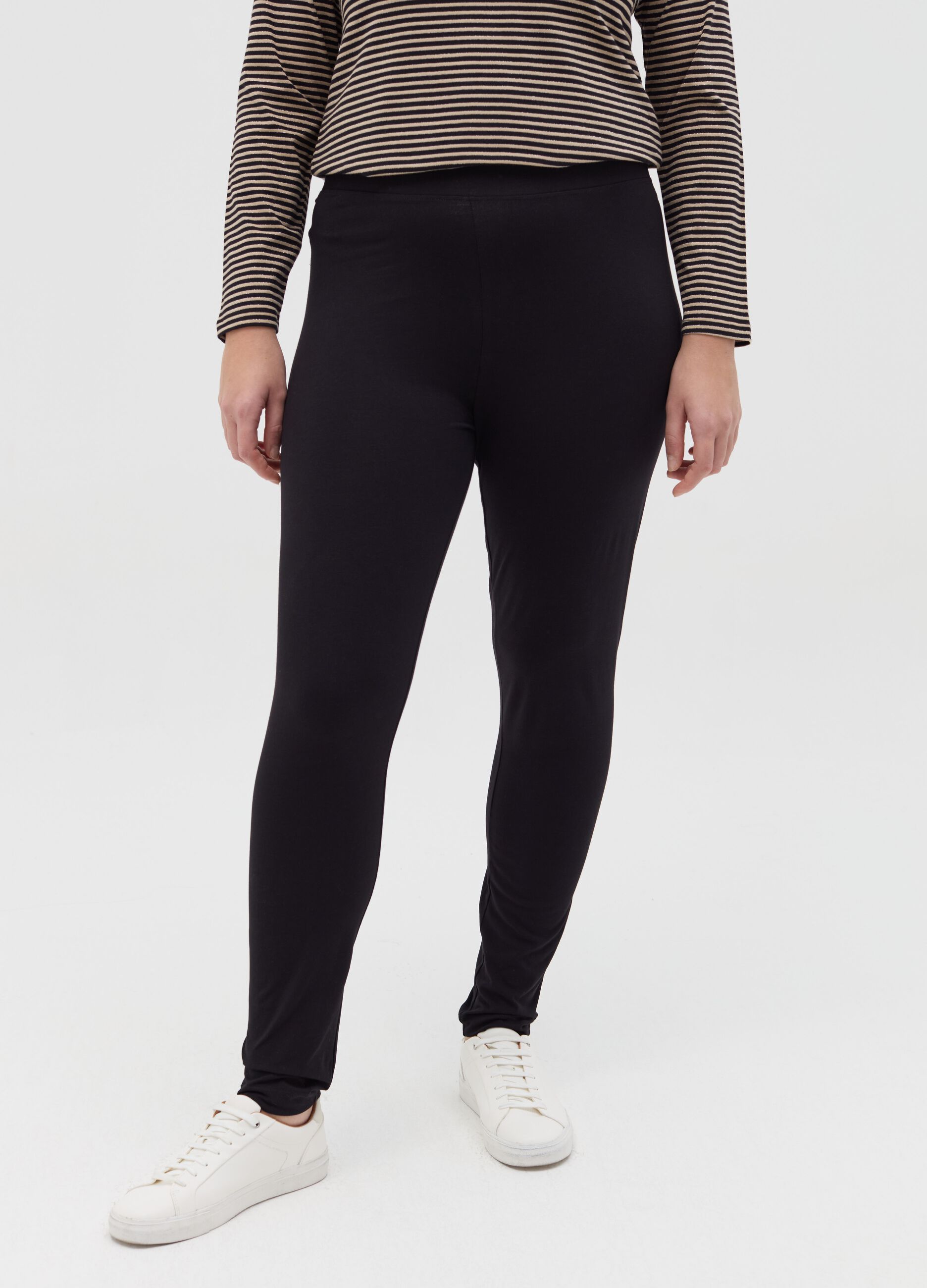 Leggings in cotone stretch Curvy