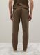 Brown stretch cotton regular fit trousers_2