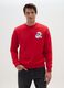 Red Christmas sweatshirt in cotton blend regular fit with print_1