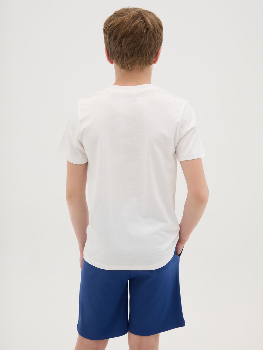 White cotton T-shirt with print_2