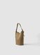 Brown shoulder bag in stretch fabric_1