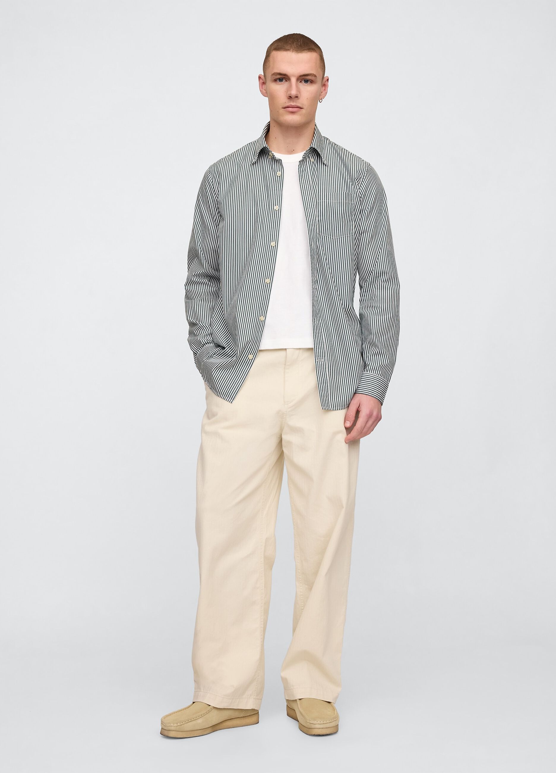 Camicia a righe verdi e bianche GAP