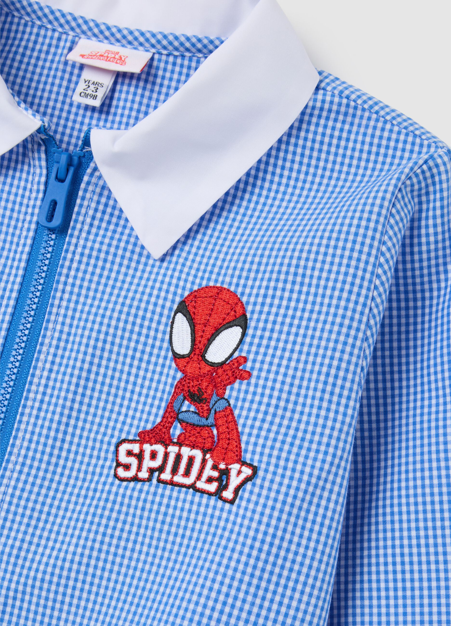Grembiule scolastico da bambino in misto cotone multicolor con Spidey