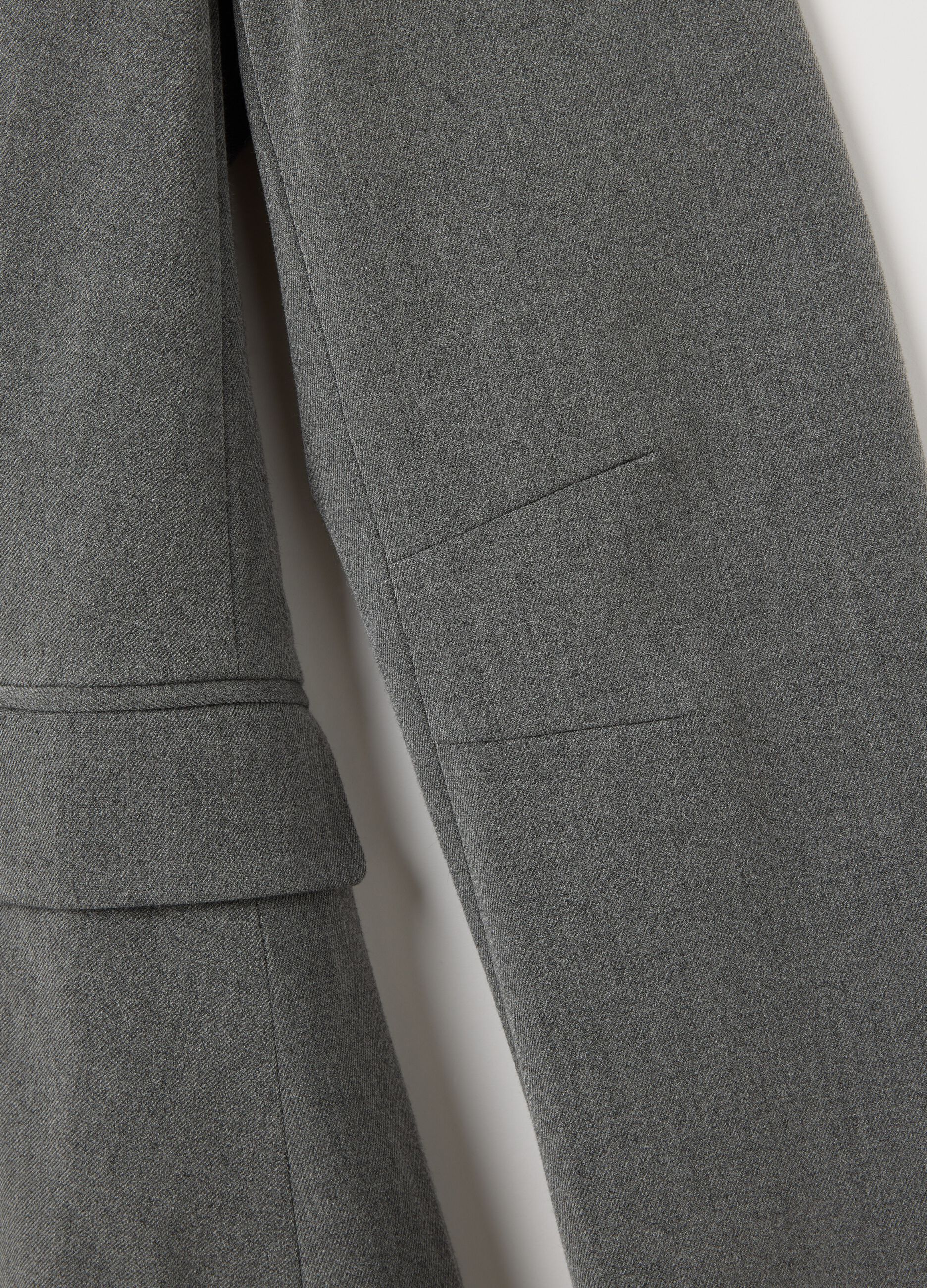 Grey slim fit blazer with lapel and button