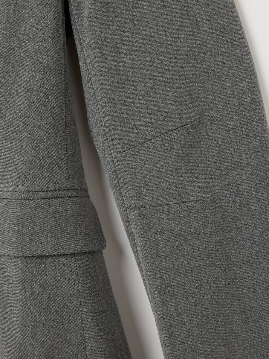 Blazer grigio slim fit con reverse e bottone_1