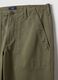 Green regular fit pure cotton chino trousers_5