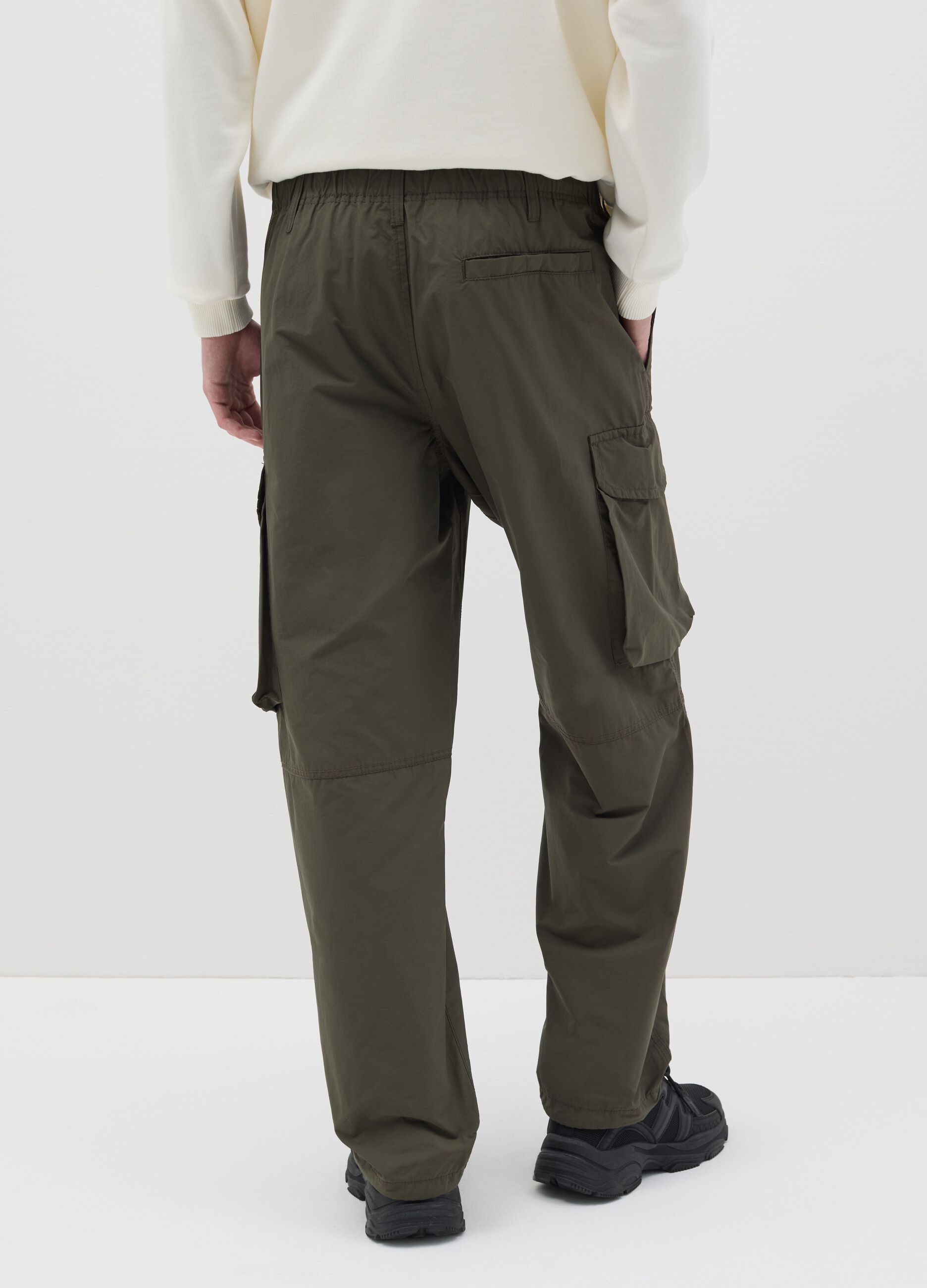 Pantaloni parachute con coulisse