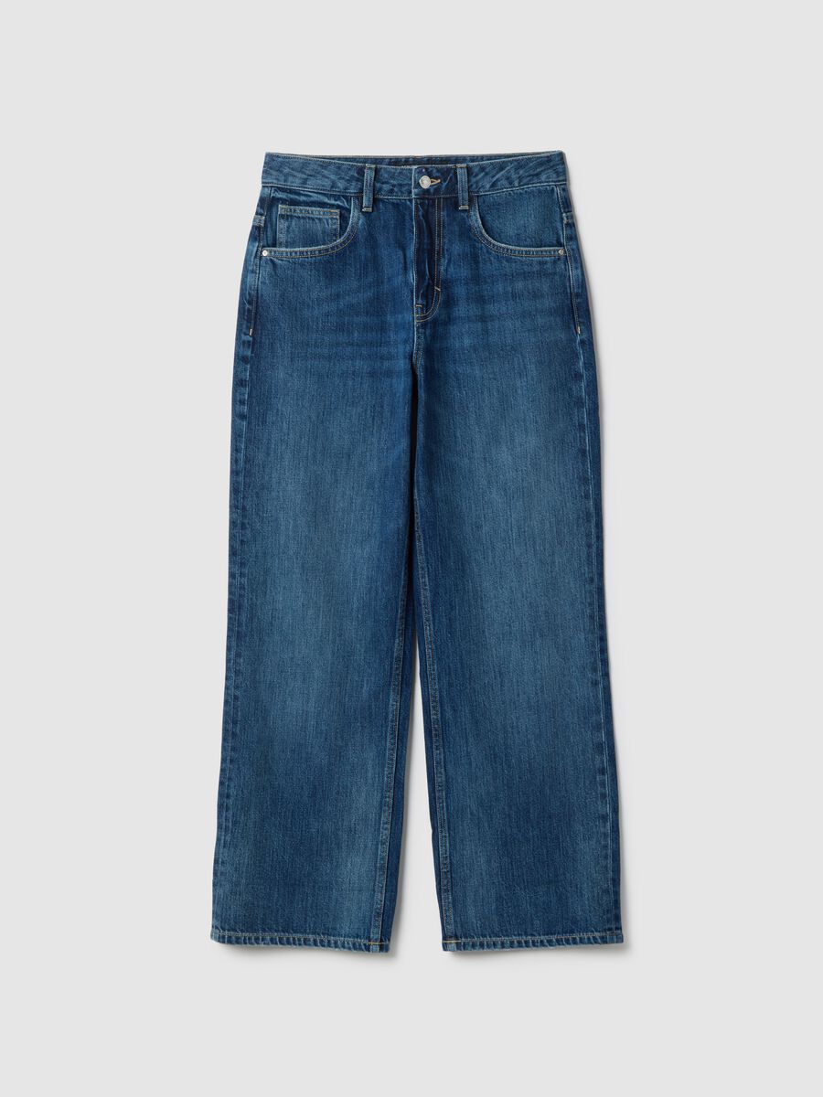 Pure Cotton Blue Baggy Fit Jeans_0