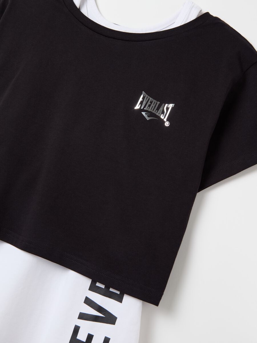 Layered-effect crop T-shirt with print_5