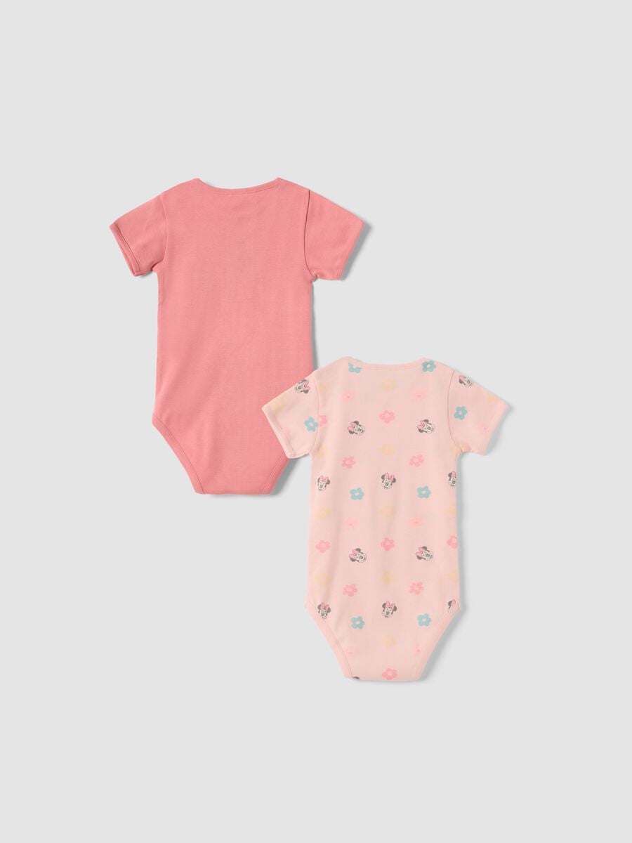 2-pack of pink organic cotton Minnie bodysuits_1