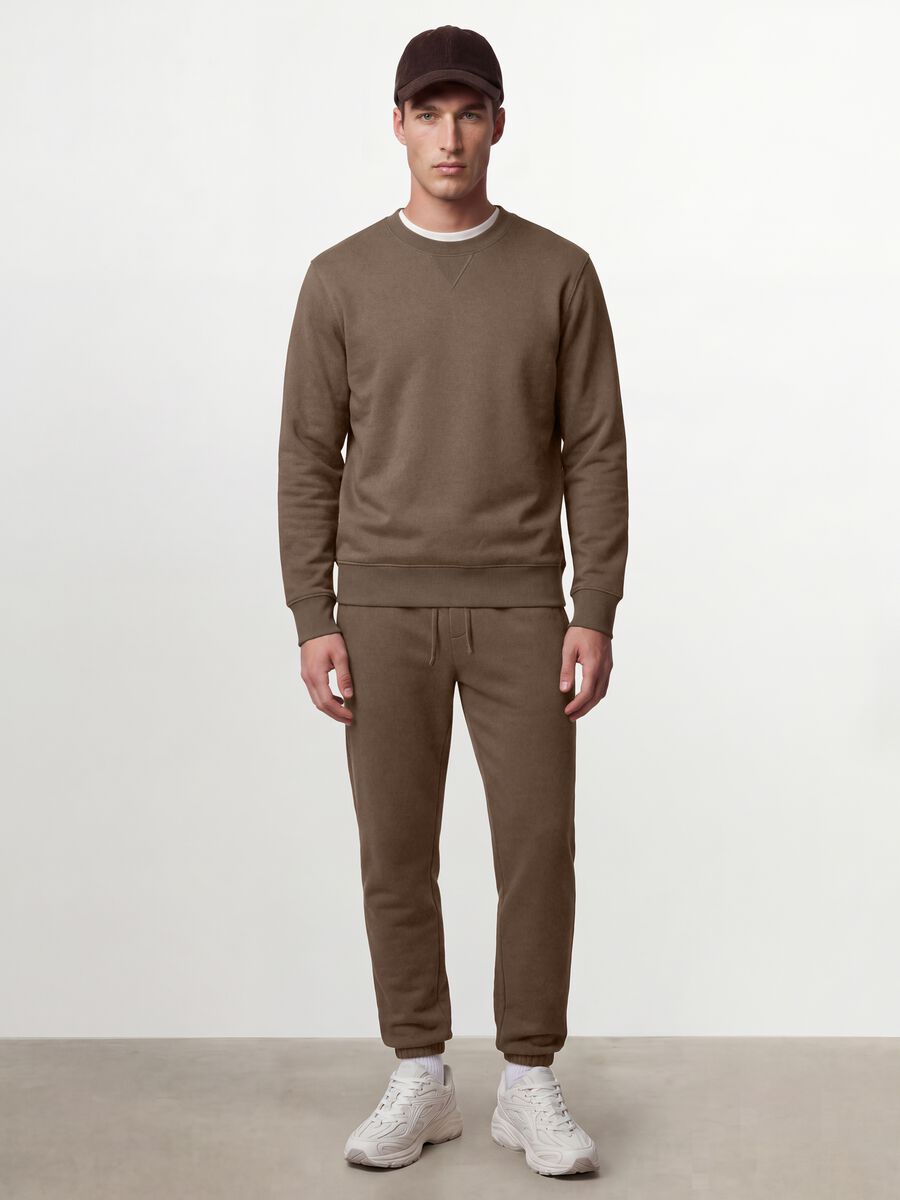 Grey crew-neck cotton-blend sweatshirt, regular fit_3