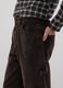 Brown pure cotton baggy trousers_3