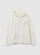 White cotton blend regular fit sweatshirt with print_4