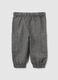 Grey regular fit baby trousers in cotton blend_1