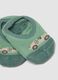 Green non-slip socks in organic stretch cotton with little car_2